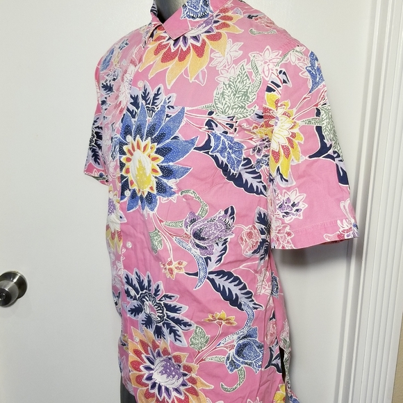 Vintage Polo Ralph Lauren man shirt hawaiian aloha floral camp size Large - Picture 5 of 6
